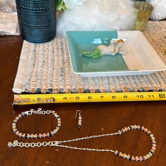 ⭐️KM⭐️Brighton CONFETTI semiprecious multicolor Silver Necklace Bracelet Earring - Picture 12 of 16